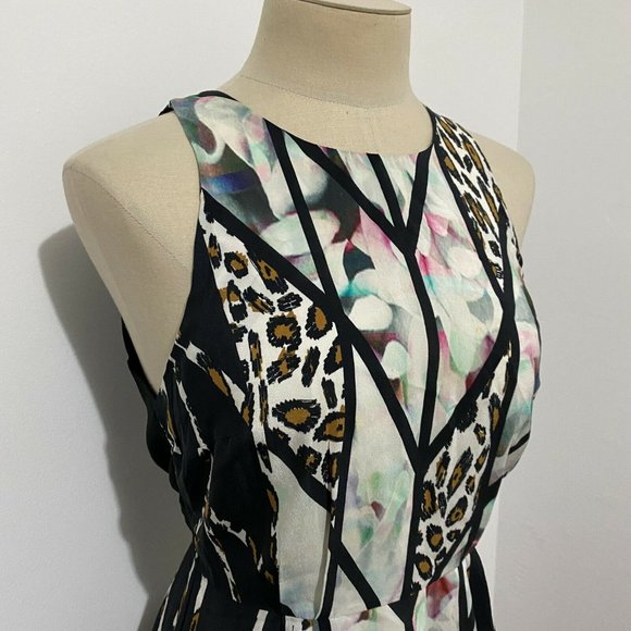 Kookai Size 38 / AU 10 Silk Mini Dress Colourful - Picture 4 of 9